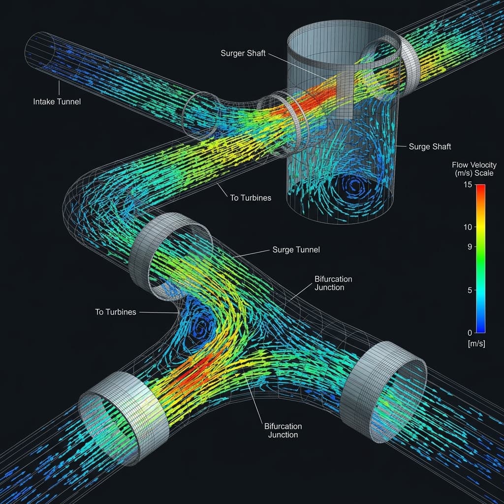 CFD Analysis for Water Conductor System, Shongtong Karcham HEP (450 MW), Himachal Pradesh