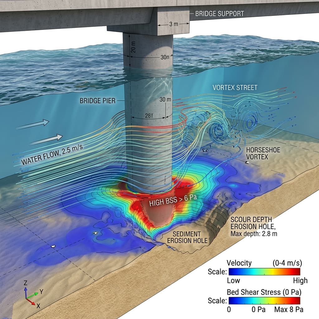 3D CFD Modeling of Hydrodynamics and Local Scour Around Offshore Structures under Combined Action of Current and Waves